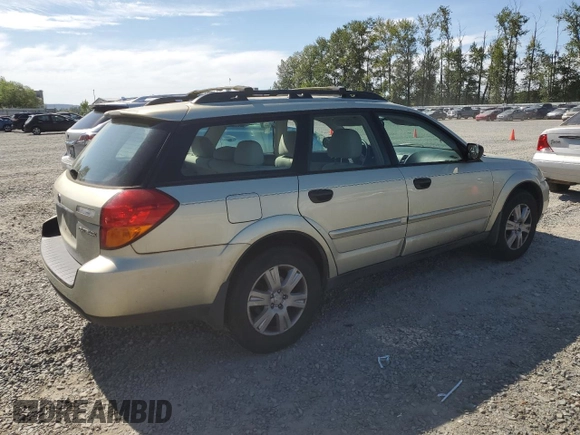 2005 Subaru Legacy Outback with VIN 4S4BP61C357393924, listed as a Copart auction lot 59738155 with 188,215 mi miles and Salvage title. Bid and sale history available at DreamBid. Image 3.