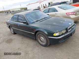 2001 BMW 7 Series 740iA with VIN WBAGG83451DN87732, listed as a IAAI auction lot 42083005 with 208,778 mi miles. Bid and sale history available at carsss.com. Image 1.