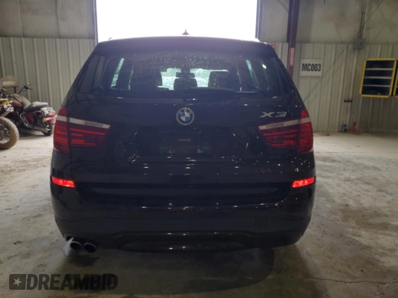 2015 BMW X3 xDrive28i with VIN 5UXWX9C5XF0D59643, listed as a Copart auction lot 54553515 with 76,729 mi miles and Salvage Title. Bid and sale history available at DreamBid. Image 6.
