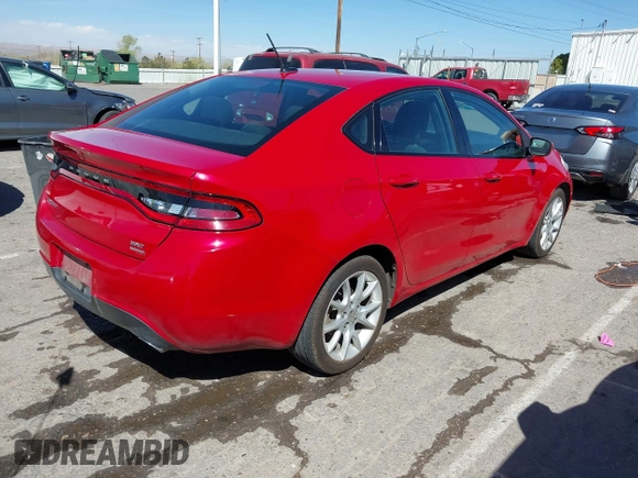 2013 Dodge Dart Rallye with VIN 1C3CDFBHXDD123590, listed as a IAAI auction lot 41892001 with 135,845 mi miles. Bid and sale history available at carsss.com. Image 4.