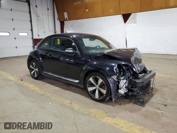2014 Volkswagen Beetle Turbo R-Line with VIN 3VWVT7ATXEM665178, listed as a Copart auction lot 75652044 with Not Provided miles and Salvage Title. Bid and sale history available at DreamBid. Image 4.