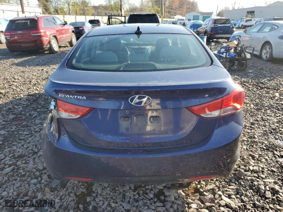 2012 Hyundai Elantra GLS PZEV with VIN 5NPDH4AE0CH096828, listed as a Copart auction lot 51997595 with 184,896 mi miles and Salvage Title. Bid and sale history available at carsss.com. Image 6.