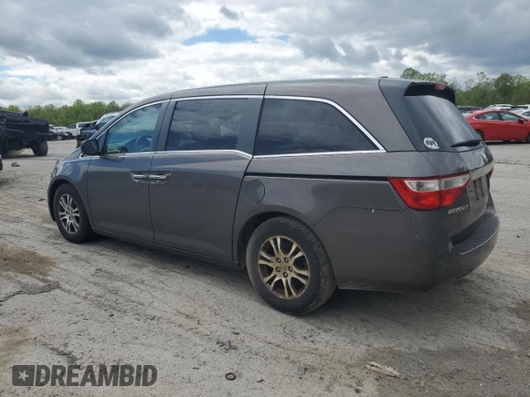 2013 Honda Odyssey EX-L with VIN 5FNRL5H67DB009743, listed as a Copart auction lot 55881595 with 232,658 mi miles and Clean Title. Bid and sale history available at DreamBid. Image 2.