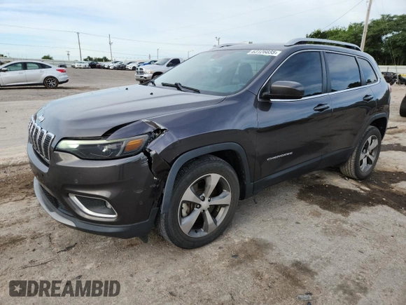 2019 Jeep Cherokee Limited with VIN 1C4PJLDX3KD145596, listed as a Copart auction lot 63126035 with 76,791 mi miles and Clean title. Bid and sale history available at DreamBid. Image 1.