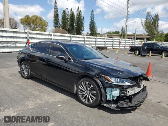 2020 Lexus ES 300h with VIN 58AD21B11LU004549, listed as a Copart auction lot 53437965 with 77,406 mi miles and Salvage title. Bid and sale history available at DreamBid. Image 4.