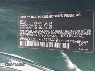 2016 MINI Hardtop z VIN WMWXP5C52G2D13449, wystawiony jako IAAI lot #42337313 z przebiegiem 101 482 mil mil oraz . Historia ofert i sprzedaży dostępna na DreamBid. Obrazek 9.