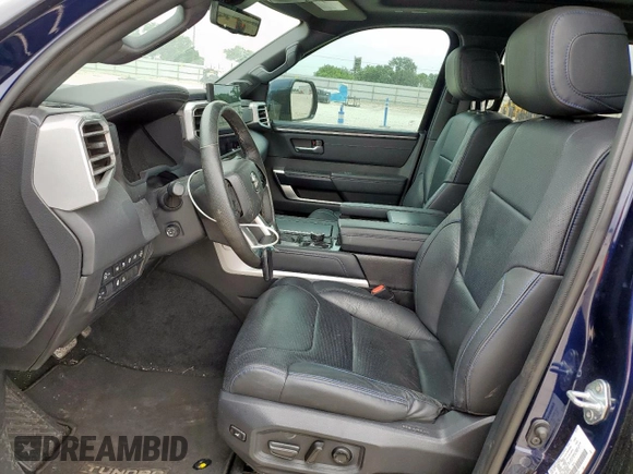 2023 Toyota Tundra Platinum Hybrid с VIN 5TFNC5EC2PX002928, выставлен на аукционе Copart как лот 57489745 с пробегом 34 203 миль миль и Чистый • Clean title. История ставок и продаж доступна на DreamBid. Изображение 7.