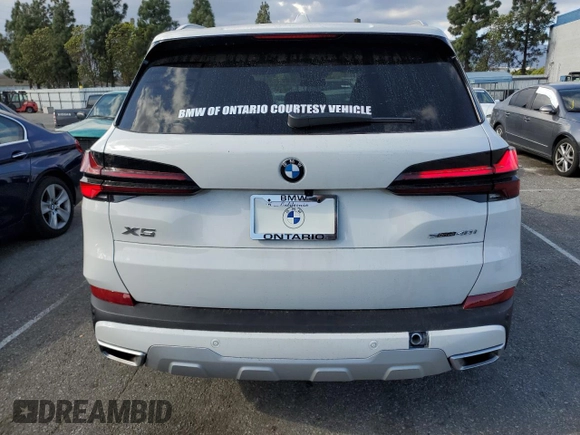 2025 BMW X5 sDrive40i with VIN 5UX13EU0XS9X91850, listed as a Copart auction lot 51511875 with 4,859 mi miles and Salvage Title. Bid and sale history available at carsss.com. Image 6.
