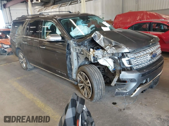 2020 Ford Expedition Max Platinum with VIN 1FMJK1MT1LEA64253, listed as a IAAI auction lot 42204905 with 66,750 mi miles and . Bid and sale history available at DreamBid. Image 1.