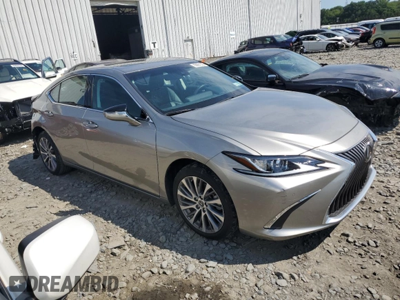 2021 Lexus ES 250 with VIN 58AD11D19MU006499, listed as a Copart auction lot 63091235 with 19,071 mi miles and Salvage title. Bid and sale history available at DreamBid. Image 4.
