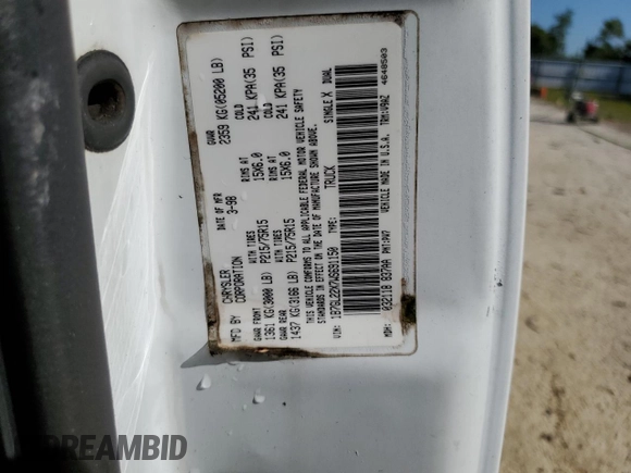 1998 Dodge Dakota SLT z VIN 1B7GL22X7WS691150, wystawiony jako Copart lot #52904105 z przebiegiem 209 423 mil mil oraz Szkoda całkowita • Salvage title. Historia ofert i sprzedaży dostępna na DreamBid. Obrazek 13.