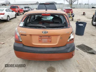 2009 Kia Rio LX with VIN KNADE243196548504, listed as a Copart auction lot 44073375 with 0 mi miles and Salvage Title. Bid and sale history available at carsss.com. Image 6.