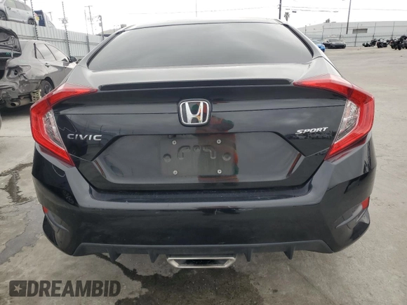 2020 Honda Civic Sedan Sport with VIN 2HGFC2F87LH574235, listed as a Copart auction lot 48822955 with 78,914 mi miles and Salvage Title. Bid and sale history available at carsss.com. Image 6.