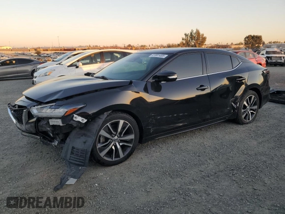 2020 Nissan Maxima SV with VIN 1N4AA6CVXLC369307, listed as a Copart auction lot 41891455 with 74,187 mi miles and Salvage Title. Bid and sale history available at carsss.com. Image 1.