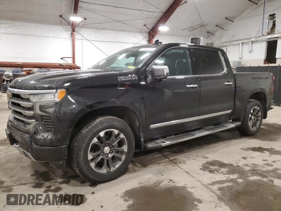 2024 Chevrolet Silverado 1500 High Country with VIN 1GCUDJEL1RZ168530, listed as a Copart auction lot 47523285 with 12,263 mi miles and Salvage Title. Bid and sale history available at DreamBid. Image 1.