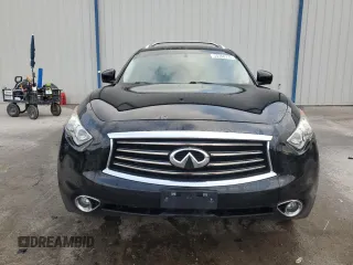2014 Infiniti QX70 with VIN JN8CS1MU9EM450664, listed as a Copart auction lot 50768775 with 121,566 mi miles and Salvage Title. Bid and sale history available at DreamBid. Image 5.