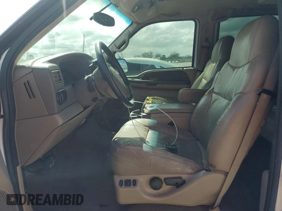 2001 Ford Excursion Special Serv z VIN 1FMNU40L91EB17507, wystawiony jako Copart lot #77062104 z przebiegiem 213 599 mil mil oraz Szkoda całkowita • Salvage title. Historia ofert i sprzedaży dostępna na DreamBid. Obrazek 7.
