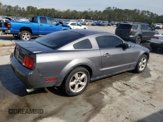2007 Ford Mustang Deluxe with VIN 1ZVFT80N875296360, listed as a Copart auction lot 42640795 with 245,254 mi miles and Salvage Title. Bid and sale history available at carsss.com. Image 3.