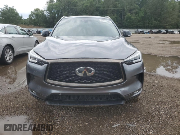 2020 Infiniti QX50 Luxe with VIN 3PCAJ5M17LF120708, listed as a Copart auction lot 57943945 with 53,649 mi miles and Salvage title. Bid and sale history available at DreamBid. Image 5.