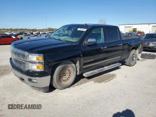 2014 Chevrolet Silverado 1500 LTZ with VIN 3GCUKSEC5EG110894, listed as a Copart auction lot 79032044 with 185,269 mi miles and Salvage Title. Bid and sale history available at DreamBid. Image 1.
