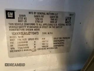 2018 GMC Acadia SLE with VIN 1GKKNSLA5JZ110473, listed as a Copart auction lot 42616735 with 152,383 mi miles and Salvage Title. Bid and sale history available at DreamBid. Image 16.