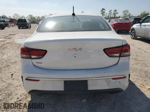 2023 Kia Rio S with VIN 3KPA24AD5PE626278, listed as a Copart auction lot 50579925 with 17,617 mi miles and Salvage Title. Bid and sale history available at carsss.com. Image 6.