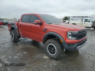 2024 Ford Ranger Raptor with VIN 1FTER4LRXRLE11947, listed as a Copart auction lot 68929944 with 7,512 mi miles and Salvage Title. Bid and sale history available at carsss.com. Image 4.