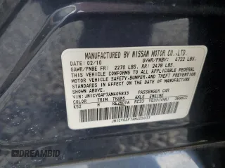 2010 Infiniti G37 Sedan Journey with VIN JN1CV6AP7AM405833, listed as a Copart auction lot 47426725 with 240,118 mi miles and Salvage Title. Bid and sale history available at carsss.com. Image 14.