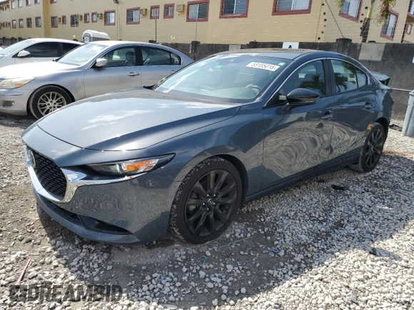 2022 Mazda 3 Carbon Edition с VIN 3MZBPACL3NM318079, выставлен на аукционе Copart как лот 58185015 с пробегом 36 299 миль миль и Списание • Salvage title. История ставок и продаж доступна на DreamBid. Изображение 1.