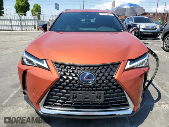 2020 Lexus UX 250h with VIN JTHX9JBH0L2036355, listed as a Copart auction lot 55533685 with 36,938 mi miles and Salvage title. Bid and sale history available at DreamBid. Image 5.