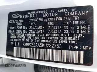 2019 Hyundai Kona SEL with VIN KM8K22AA5KU232753, listed as a Copart auction lot 36679353 with 38,504 mi miles. Bid and sale history available at carsss.com. Image 14.
