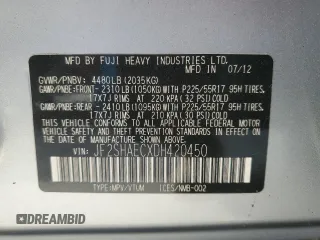 2013 Subaru Forester X Limited with VIN JF2SHAECXDH420450, listed as a Copart auction lot 54308675 with Not provided miles and Salvage title. Bid and sale history available at DreamBid. Image 13.