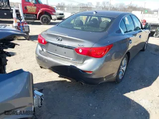 2014 Infiniti Q50 Hybrid Premium with VIN JN1AV7AR1EM700236, listed as a IAAI auction lot 41655090 with 15,481 mi miles. Bid and sale history available at carsss.com. Image 16.