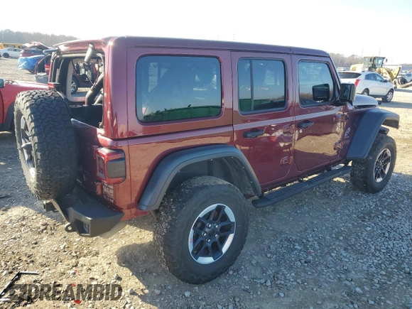 2021 Jeep Wrangler Unlimited Rubicon with VIN 1C4HJXFG8MW706357, listed as a Copart auction lot 82180714 with 48,074 mi miles and Salvage Title. Bid and sale history available at carsss.com. Image 3.
