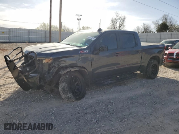 2021 Chevrolet Silverado 1500 Custom Trail Boss with VIN 1GCPYCEF9MZ145030, listed as a Copart auction lot 49267015 with 111,544 mi miles and Salvage Title. Bid and sale history available at DreamBid. Image 1.