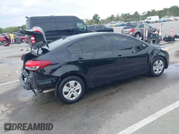 2017 Kia Forte LX with VIN 3KPFK4A70HE099395, listed as a IAAI auction lot 40433686 with 120,337 mi miles. Bid and sale history available at carsss.com. Image 4.