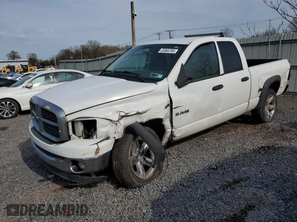 2008 Dodge 1500 SLT with VIN 1D7HU182X8S596744, listed as a Copart auction lot 53064785 with 199,110 mi miles and Salvage Title. Bid and sale history available at DreamBid. Image 1.