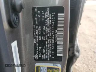 2014 Kia Optima LX with VIN 5XXGM4A78EG345272, listed as a Copart auction lot 55473895 with 150,870 mi miles and Salvage title. Bid and sale history available at DreamBid. Image 12.