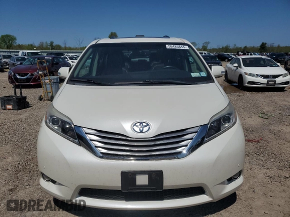 2017 Toyota Sienna XLE с VIN 5TDDZ3DC4HS160369, выставлен на аукционе Copart как лот 56485845 с пробегом 94 181 миль миль и Списание • Salvage title. История ставок и продаж доступна на DreamBid. Изображение 5.