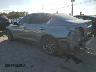 2019 Infiniti Q50 Luxe with VIN JN1EV7APXKM518952, listed as a Copart auction lot 74633794 with 39,454 mi miles and Salvage title. Bid and sale history available at DreamBid. Image 2.