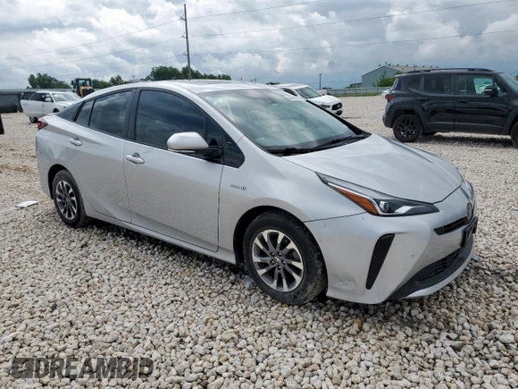 2019 Toyota Prius L Eco z VIN JTDKARFU1K3087896, wystawiony jako Copart lot #58654995 z przebiegiem 41 603 mil mil oraz Szkoda całkowita • Salvage title. Historia ofert i sprzedaży dostępna na DreamBid. Obrazek 4.