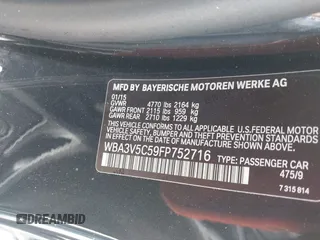 2015 BMW 4 Series 428i z VIN WBA3V5C59FP752716, wystawiony jako IAAI lot #42397899 z przebiegiem 73 122 mil mil oraz . Historia ofert i sprzedaży dostępna na DreamBid. Obrazek 9.