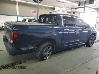 2022 Honda Ridgeline RTL-E with VIN 5FPYK3F72NB039076, listed as a Copart auction lot 53978815 with 55,828 mi miles and Salvage Title. Bid and sale history available at DreamBid. Image 3.