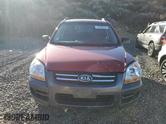 2008 Kia Sportage LX with VIN KNDJE723587507680, listed as a Copart auction lot 47642535 with 146,138 mi miles and Salvage Title. Bid and sale history available at DreamBid. Image 5.