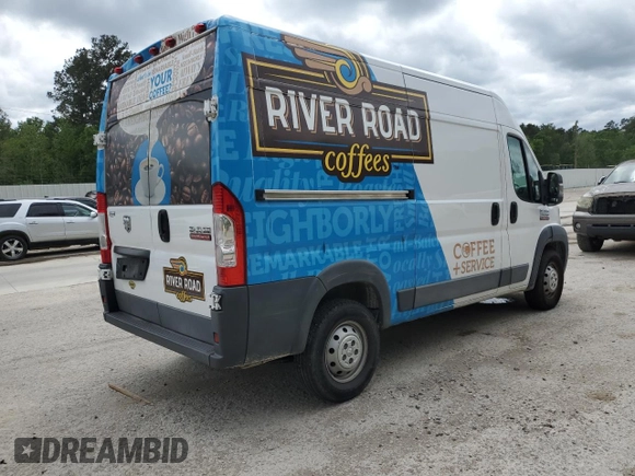 2017 Ram ProMaster Cargo with VIN 3C6TRVCG4HE548313, listed as a Copart auction lot 49919845 with 165,160 mi miles and Salvage Title. Bid and sale history available at DreamBid. Image 3.