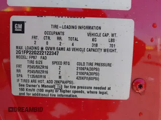 2002 Chevrolet Camaro Z28 z VIN 2G1FP22G222122347, wystawiony jako IAAI lot #42138216 z przebiegiem Nie podano mil oraz . Historia ofert i sprzedaży dostępna na DreamBid. Obrazek 9.