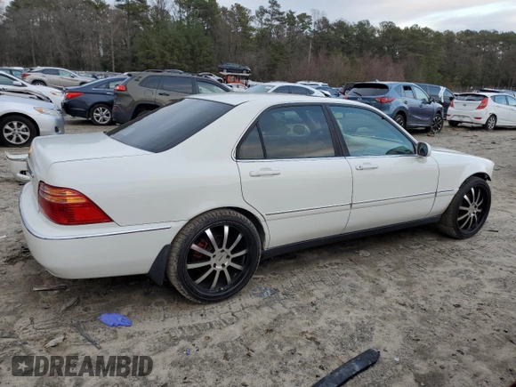 2000 Acura RL with VIN JH4KA9650YC016236, listed as a Copart auction lot 77816643 with 165,172 mi miles and Salvage Title. Bid and sale history available at carsss.com. Image 3.
