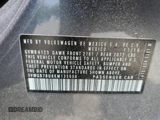2019 Volkswagen Jetta SEL Premium с VIN 3VWGB7BU8KM133538, выставлен на аукционе Copart как лот 50101564 с пробегом 53 901 миль миль и Списание • Salvage title. История ставок и продаж доступна на DreamBid. Изображение 12.