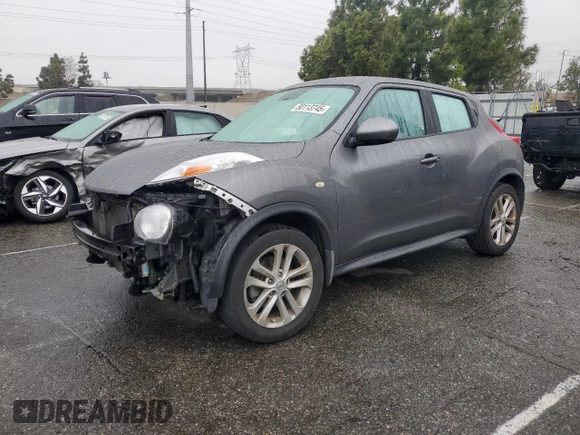 2013 Nissan Juke SV with VIN JN8AF5MR4DT214183, listed as a Copart auction lot 50113745 with 107,106 mi miles and Salvage Title. Bid and sale history available at carsss.com. Image 1.