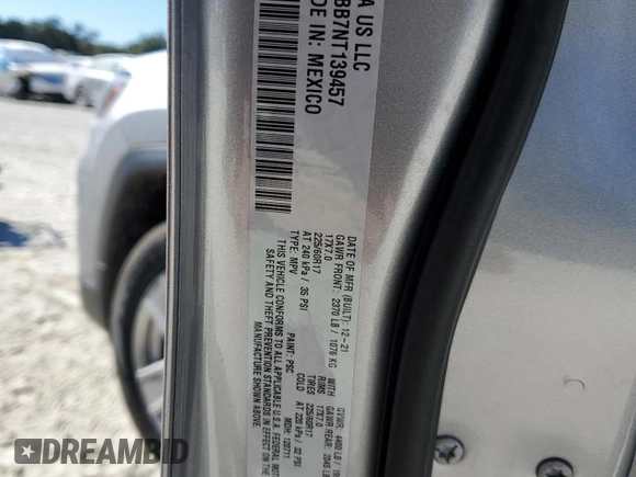 2022 Jeep Compass Altitude z VIN 3C4NJCBB7NT139457, wystawiony jako Copart lot #83322804 z przebiegiem 47 017 mil mil oraz Szkoda całkowita • Salvage title. Historia ofert i sprzedaży dostępna na DreamBid. Obrazek 15.